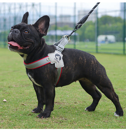 LightLatch No pull Frenchie Reflective Harness 8
