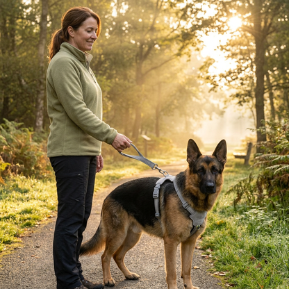 Plush Paws Co. Secure Walking Control — No-Pull Reflective Pet Harness Design