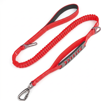 Plush Paws Co. Shock-Absorbing Control — Flexible Bungee Dog Leash Design