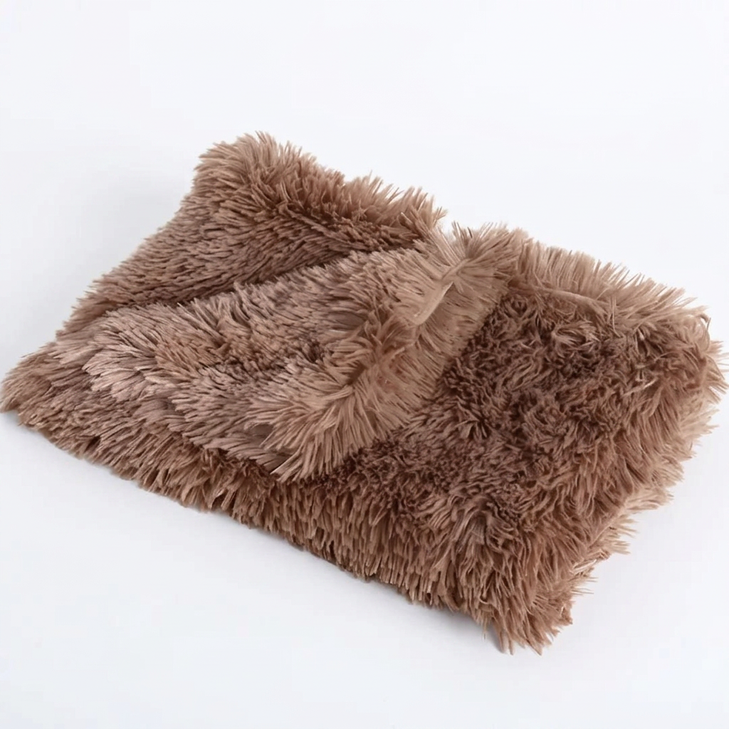 Plush Paws Co. Snuggle Comfort Dog Blanket — Fluffy Shaggy Pet Throw Style