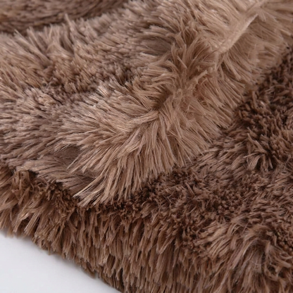 Plush Paws Co. Snuggle Comfort Dog Blanket — Fluffy Shaggy Pet Throw Style