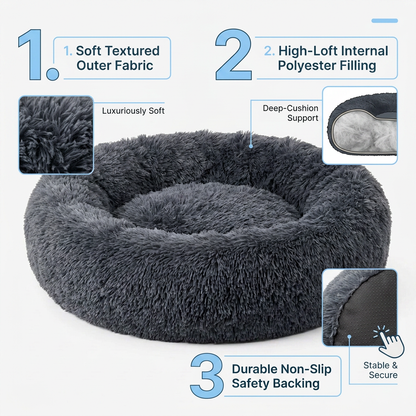 Plush Paws Co. Snuggle Nest Lounger — Calming Style Dog Bed Design