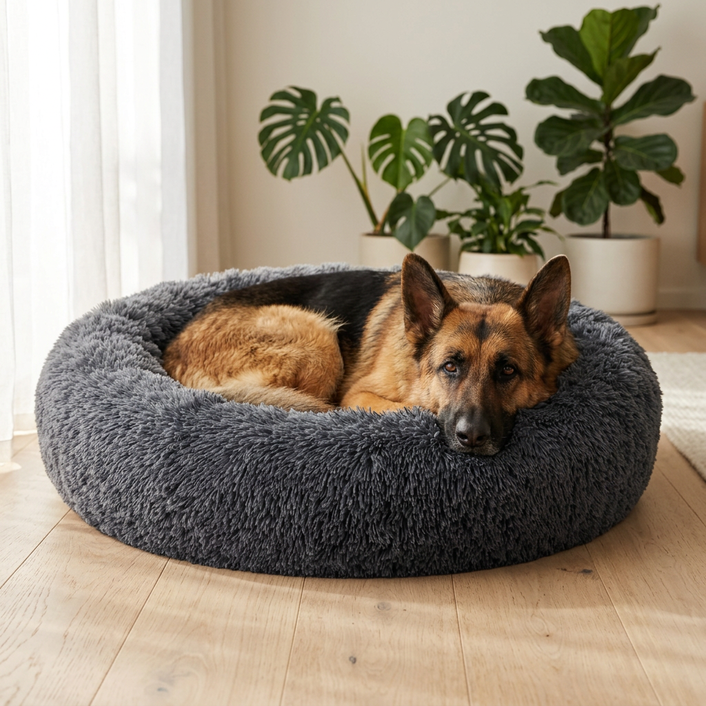 Plush Paws Co. Snuggle Nest Lounger — Calming Style Dog Bed Design