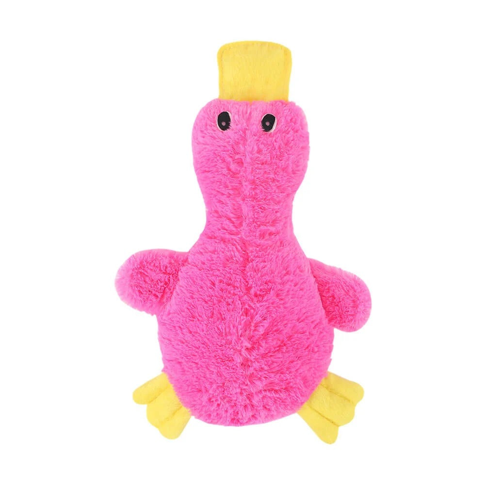 Plush Paws Co. Squeaky Duck Plush Dog Toy – Soft Interactive Chew & Fetch Toy for Puppies & Dogs