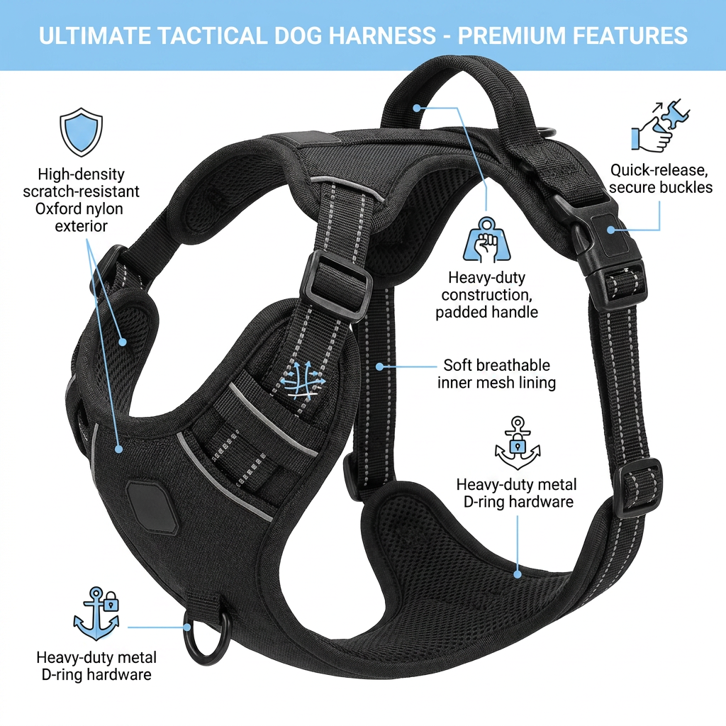 Plush Paws Co. Stress-Free Walking Vest — No Pull Dog Harness Design