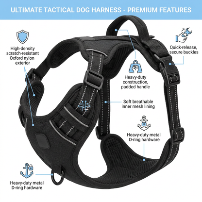 Plush Paws Co. Stress-Free Walking Vest — No Pull Dog Harness Design