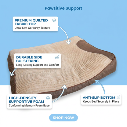 Plush Paws Co. Supportive Rest — Bolstered Contour Dog Bed Design
