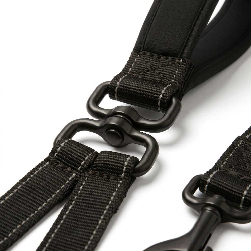 Plush Paws Co. Tangle-Free Multi-Dog Leash — Dual-Ended Swivel Design