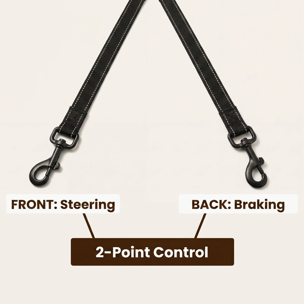 Plush Paws Co. Tangle-Free Multi-Dog Leash — Dual-Ended Swivel Design