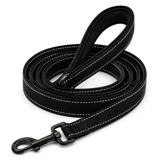Plush Paws Co. Tangle-Free Walking Lead — Shock-Absorbing Reflective Dog Leash
