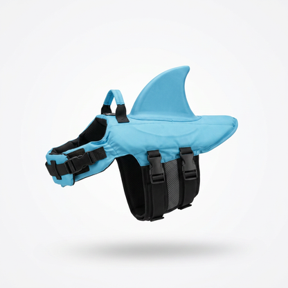 Plush Paws Co. Water Safety Buoyancy Aid — Fun Shark Style Dog Life Jacket