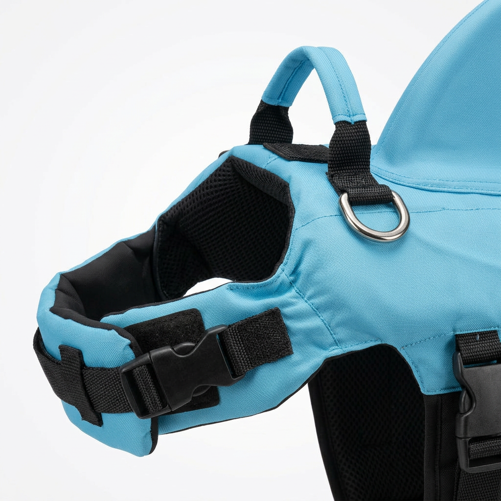 Plush Paws Co. Water Safety Buoyancy Aid — Fun Shark Style Dog Life Jacket